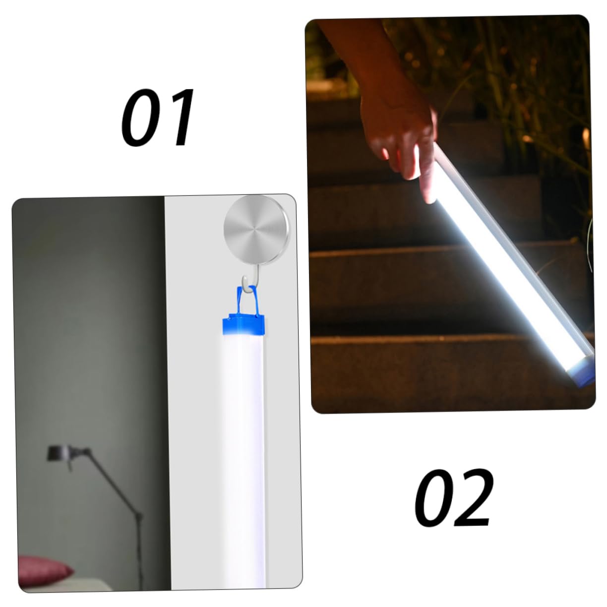 Luz Led Usb Recargable 20w 17cm 3 Niveles De Brillo Para Armario y Cocina, Lámpara Bajo Mostrador Inalámbrica Portátil, Pack 2 Unidades Para Iluminación De Emergencia