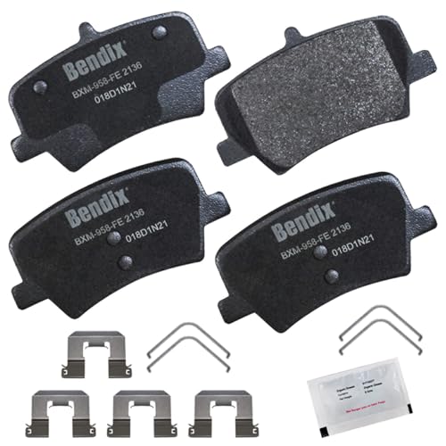 Image of Bendix Priority1 CFM2136 Semi-Metallic Rear Brake Pads for Volvo XC40 2024-2019