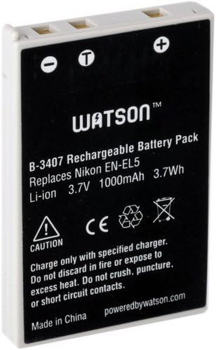 Watson EN-EL5 Lithium-Ion Battery Pack (3.7V, 1000mAh)