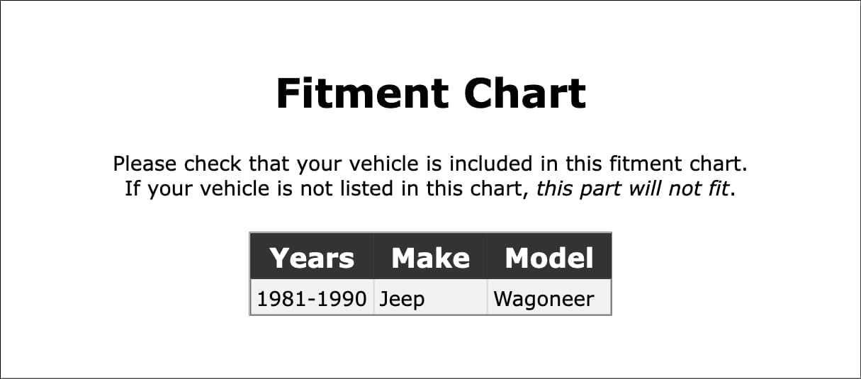 Fuel Tank Vent Valve Compatible With Jeep Wagoneer 1981 1982 1983 1984 1985 1986 1987 1988 1989 1990 PC-601813
