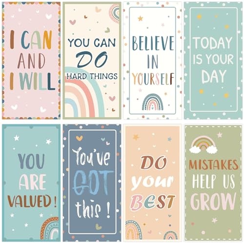 8 Pcs Fluorescent Light Covers with 80 Magnets Decorative for Classroom Ceiling Light 4 x 2 Feet Magnetic Lights Covers Filter Easy Install for Office Hospitals & Home Drop Ceiling Supplies (Boho)