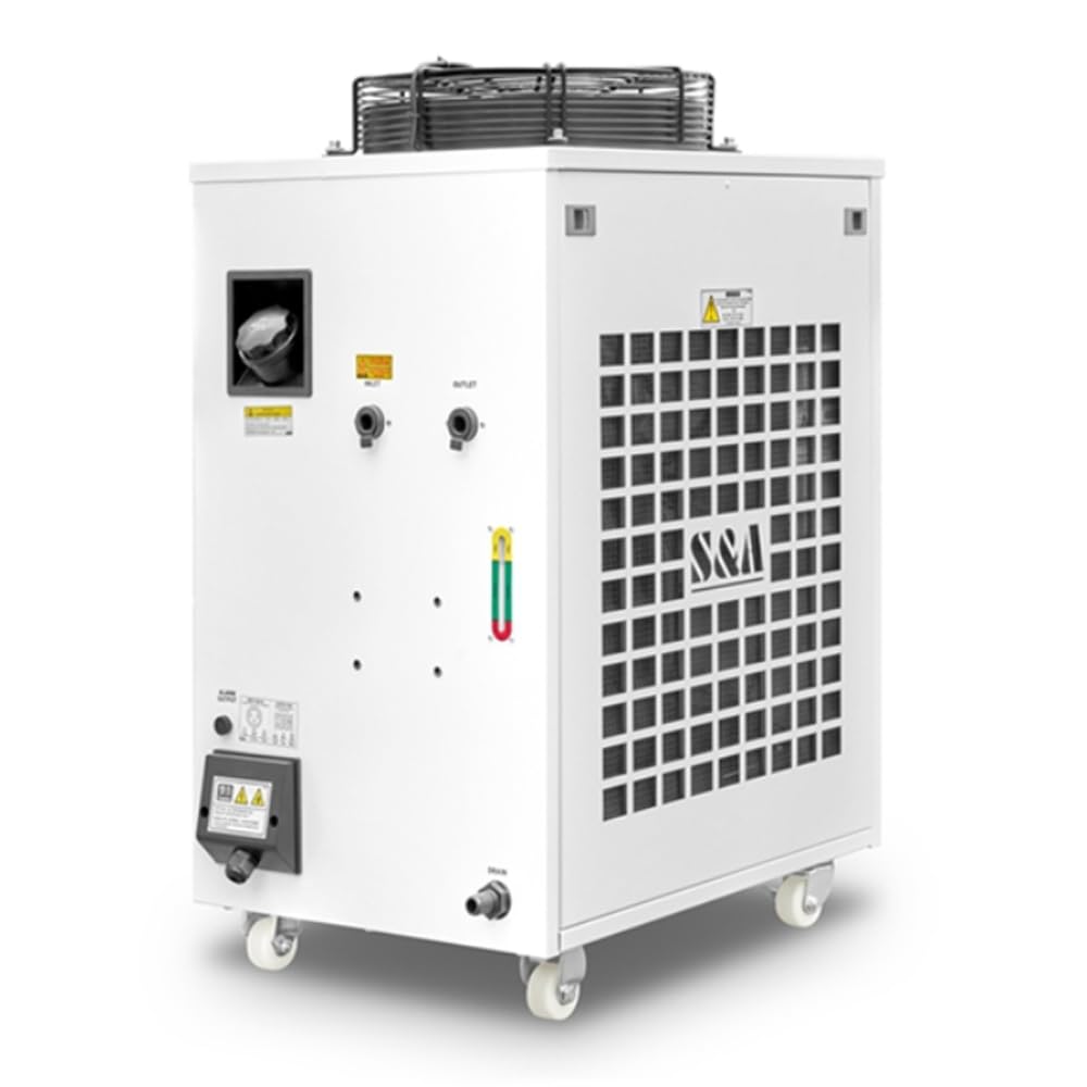 S&A Original CW-6200AN Industrie-Wasserkühler Industrial Water Chiller mit 5100 W Kühlleistung für CO2-Metalllaserröhren, CO2-Glaslaserröhren, CNC-Spindeln, Halbleiter, Faserlasergravierer