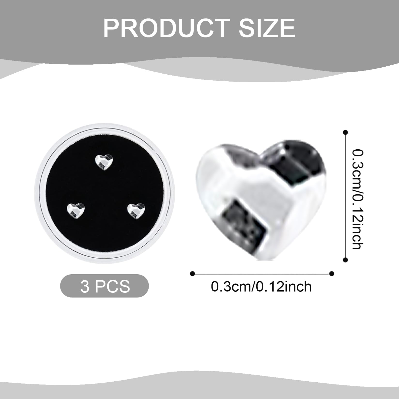 Teeth Jewelry for Women,Tooth Jewelry, 0.12 Inch Heart-Shaped Crystal Diamond Tooth Gems, Stylish Glossy Small Teeth Gems for Reflective Teeth/Nail Art/Face Makeup/Crafts DIY