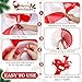 Yuxung 20 Inch Merry Christmas Car Bow Giant Bow for Car Decoration Pull Bow Large Wrapping Car Ribbon Bow for Christmas Birthday Graduation Party Car Decorations Decoration (Red, White)