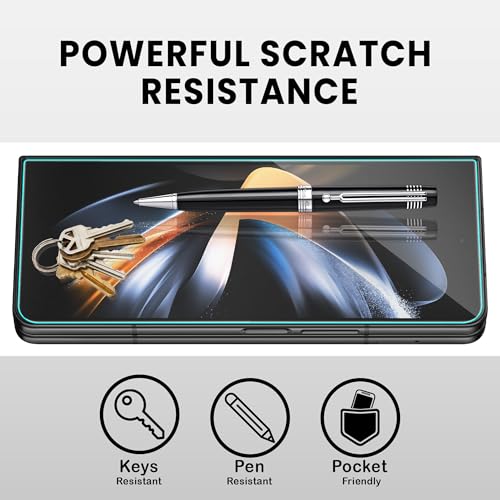 Image of FIRST MART Borderless Tempered Glass for Samsung Galaxy Z Fold 4 With Cable Protector & Installation Kit | Edge-to-Edge, 9H Scratch Resistant, Case-Friendly | Pack of 1
