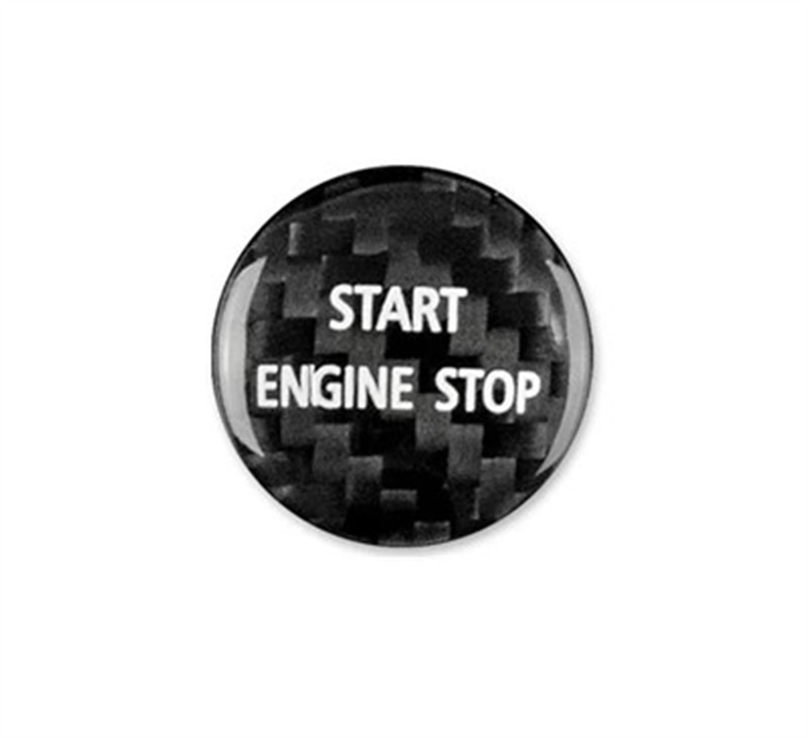 Real Hard Carbon Fiber Car Engine Start Stop Button Interior Trim Cover for Land-Rover for Discovery 4 2009-2019 Anti-dust(Black Carbon)