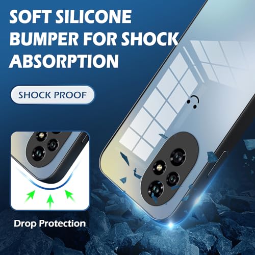 XINYEXIN Gradient Glass Phone Case for Honor 200 Pro 5G Cover, Slim Protective, Soft Silicone Bumper - Image 4
