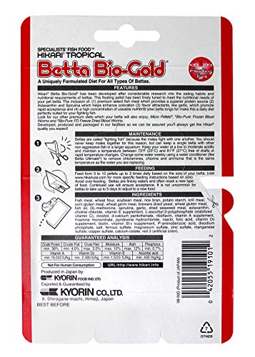 Hikari Tropical Betta Bio-Gold Fish Food, 0.70 oz (20g)
