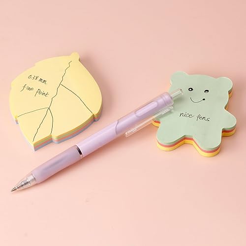 Miniatura 5 de 0.5 bolígrafos de punta extra fina de escritura suave, tinta de gel negra de secado rápido, juego de bolígrafos retráctiles para diario, tomar