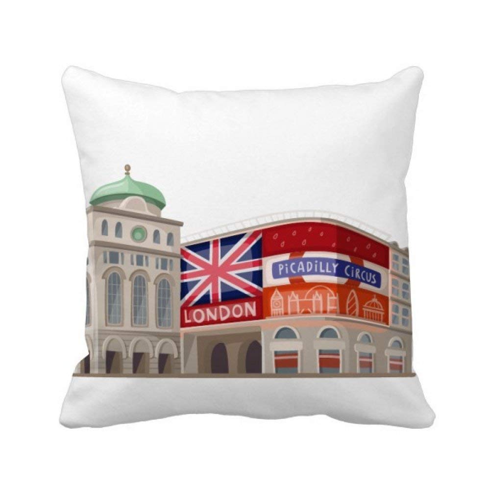 Coussin Londres architecture 40x40 cm multicolore pour decoration canape salon