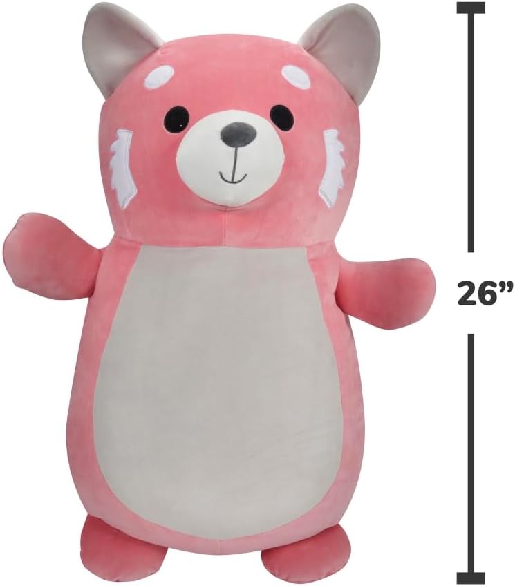Squishmallows Official Hugmee Plush 26 inch Pink Red Panda Mischa, Ultra Soft Stuffed Plush Toy, Jumbo