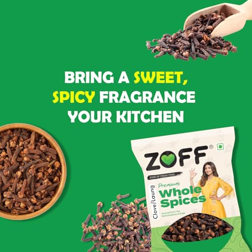 Image of ZOFF Premium Cloves Whole - Authentic Flavour, Natural Health Benefits, and Versatile Spice for Your Culinary Creations| Whole Cloves 50gms (Pack of 2)