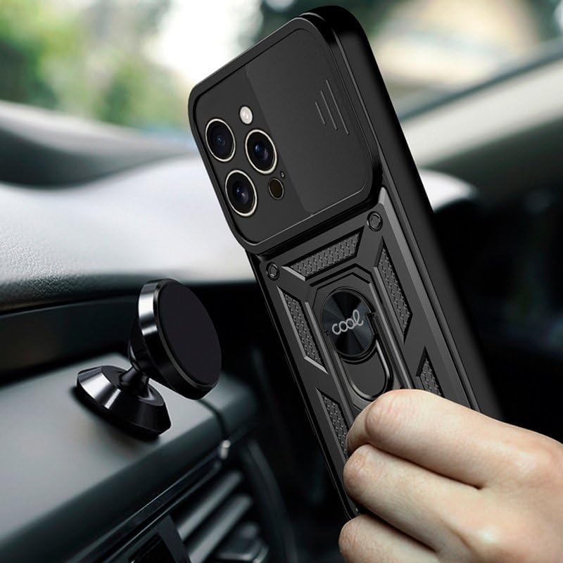 Cool Case for iPhone 16 Pro Hard Ring Black