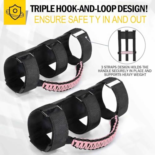 Image of moveland 2 Pack Roll Bar Grab Handles for Jeep Wrangler TJ YJ JK 1955-2023
