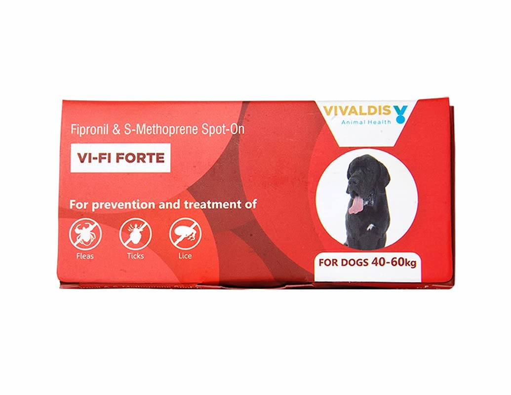 Vivaldis VI-FI Forte 4.02 ml - Spot on Solution for Prevention & Effective Control of Flea, Tick & Chewing Lice Treatment for Dogs Weighing from 40 to 60 kg (B0BGRX3NFC) Amazon Price History, Amazon Price Tracker