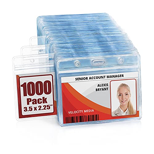 Mifflin horizontal id name badge holder (clear, 3.5x2.25 inches, …