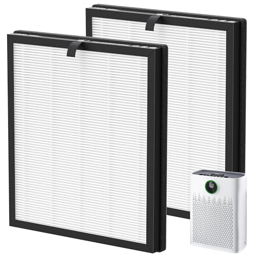 Image of 2 Pack HAP603 Replacement Filter Compatible with ECOSELF HAP603 / HAP603WF Air Purifier, 3-Stage Filtration, H13 True HEPA Filter, # RFHAP603, White