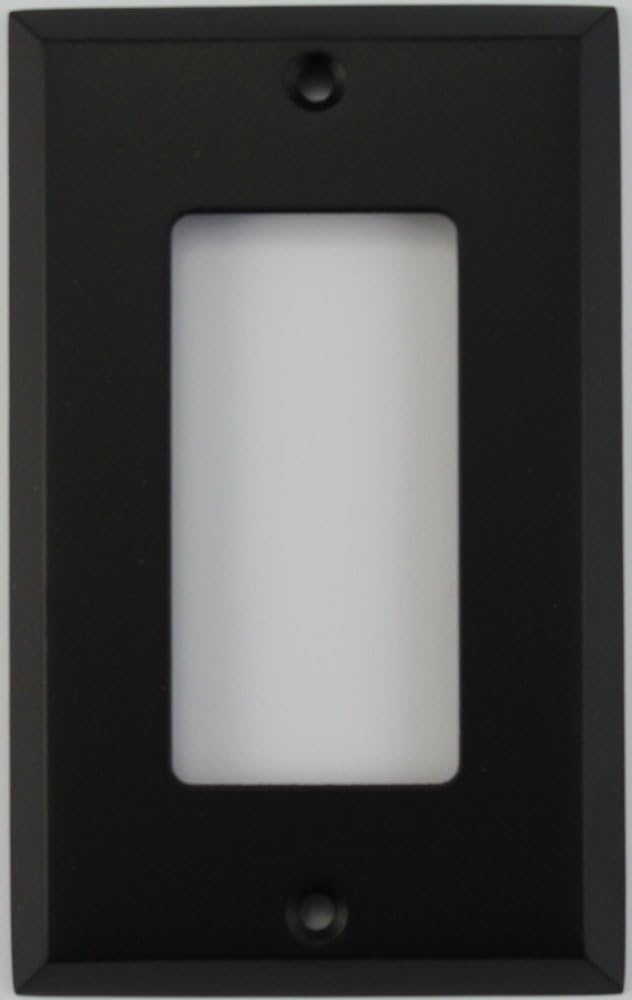 Classic Accents Painted Stamped Steel Switch Plates - (1 Gang GFCI/Rocker Opening, Black)