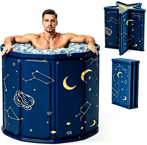 Foldable Ice Bath Tub, 90-Gallon Collapsible Cold Plunge Tub