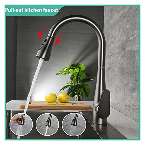 Robinet de cuisine extractible eau chaude et froide pour évier - 3