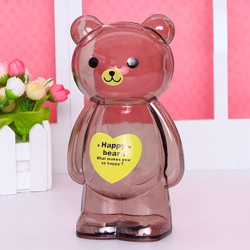 Miniatura 4 de Alcancía de oso de dibujos animados, alcancía de oso transparente para adultos y niños, banco de monedas para niños, banco de ahorro de dinero, caja