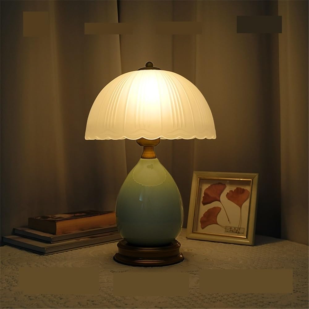 Affascinante Lampada da tavolo retrò imitazione crepata, lampada da comodino for camera da letto, scrivania, studio, luce notturna Arredamento per la casa