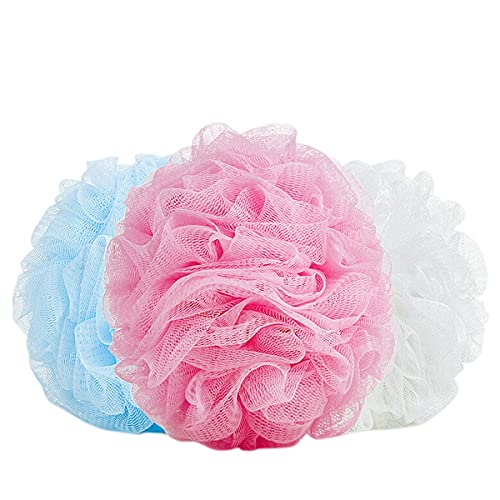 SUNBIRD :- 3Pcs Soft Bathroom Supplies Wash Body Cleaning Equipment Back Scrubber Bath Mesh Sponge Shower Brush Bath Ball
