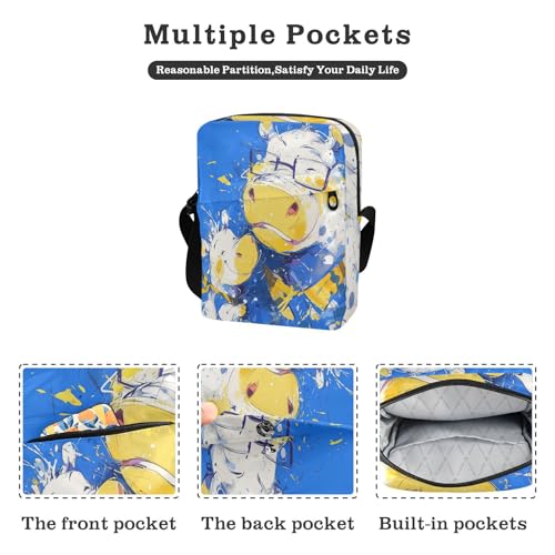 Pop Art Blue Hippo messenger bags for women Shoulder Bag Womens Fashion Purses Adjustable Strap for Travel business2