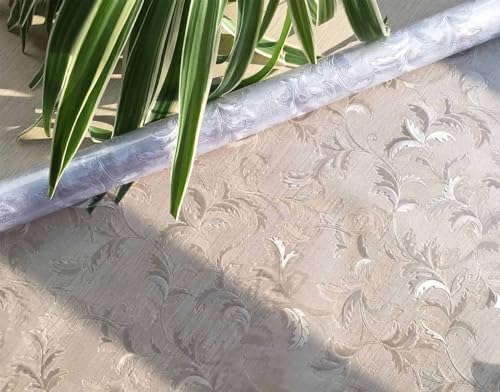 Image of SIA VENDORS Window Privacy Decorative Stained Glass Window Decal Tint Film, Adhesive Static Cling Sun Blocking Window Stickers, Door Window Covering for Home (12IN' x 6.5FT', Pretty Leaf)