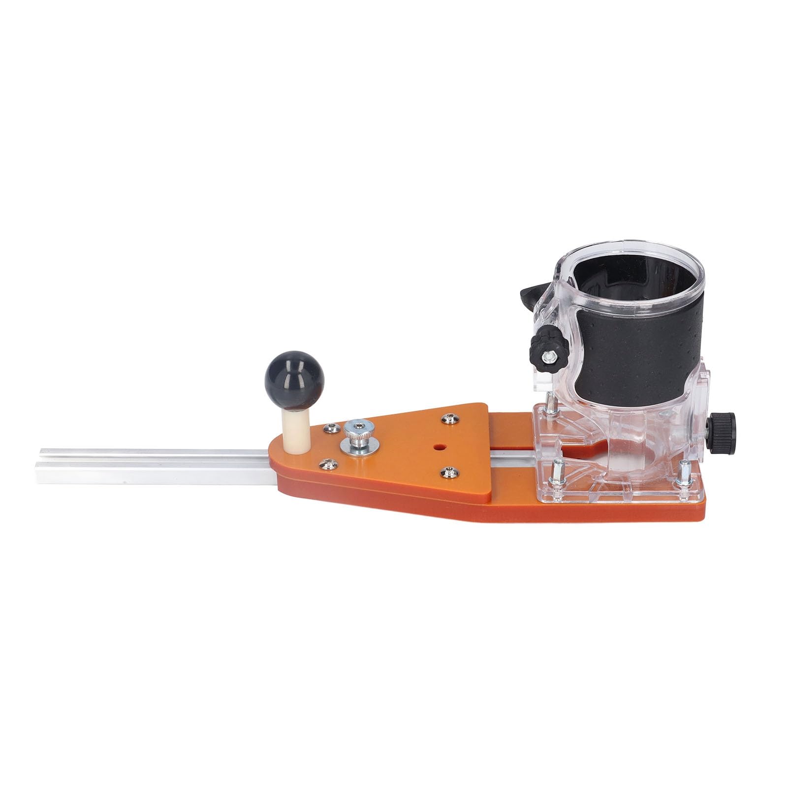 de guía para corte con placa de sierra, placa guía para sierra circular para ranurado y chaflanado, con riel corto y broca para enrutadoras de menos de 65 mm, apta para