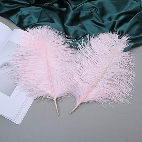 image for Ballinger Light Pink Ostrich Feathers - 24Pcs 8-10inch Feathers for Cr