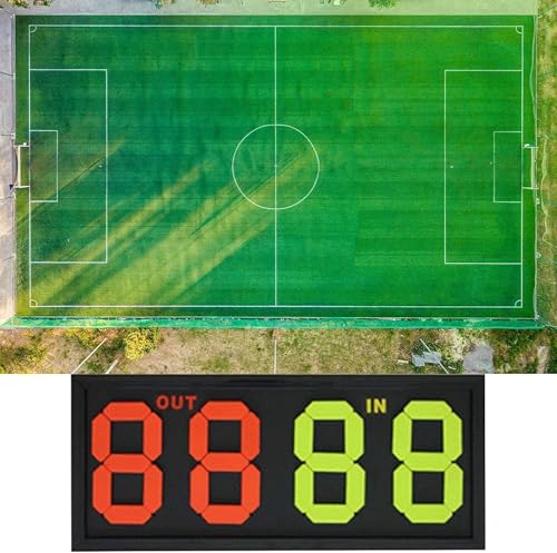 Marcador Manual sustitución fútbol 4 dígitos doble cara miniatura 2