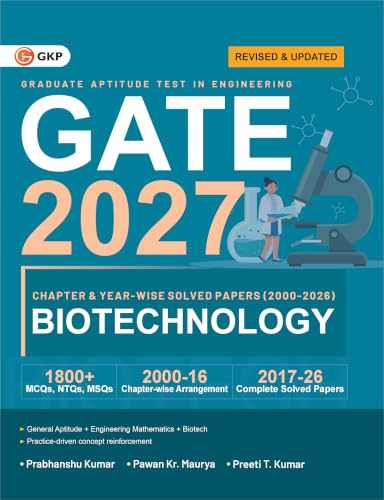 Image of GATE 2027 Biotechnology - 27 Years Chapter-Wise & Year-Wise Solved Papers (2000-2026) | Dr. Prabhanshu Kumar, Dr. Pawan Kr. Maurya, Er. Preeti T. Kumar