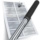 PIN HIGH 20 Personalized Golf Club Labels | Weatherproof, Fade Resistant, Laminated Thermal Transfer Customer ID Labels, Made in The USA, (Free Customization & Shipping), Chrome