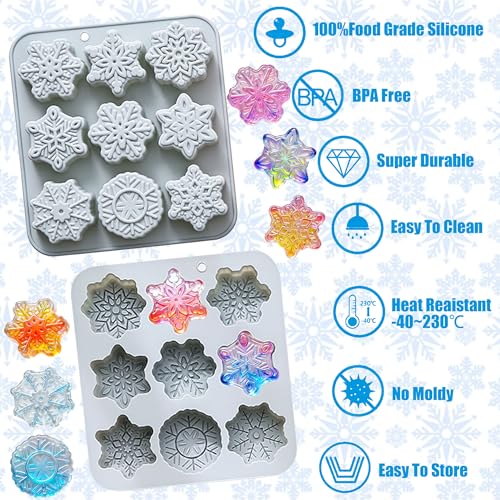 Molde de silicona para cubitos de nieve, 9 cavidades miniatura 4
