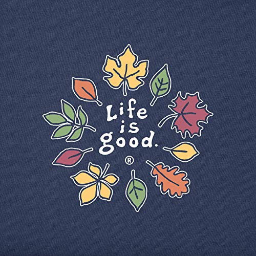 Life is Good Women's Crusher Tee Shirt, Long Sleeve Cotton Graphic T-Shirts, Fall Leaves3