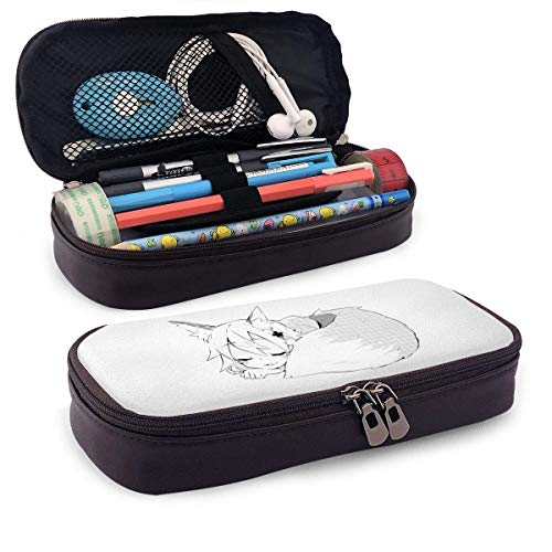 Preisvergleich Produktbild Federmäppchen Große Kapazität Großer Aufbewahrungsstift Bleistiftbeutel Schreibwaren Organizer Praktischer Taschenhalter mit Reißverschluss - Sewayaki Kitsune Nein Senko-san