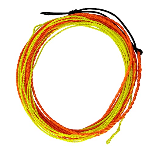 Tenkara Line Tapered Furled Line Fly Line 12ft/13ft Braided Furled Line(Orange/Yellow,13ft)