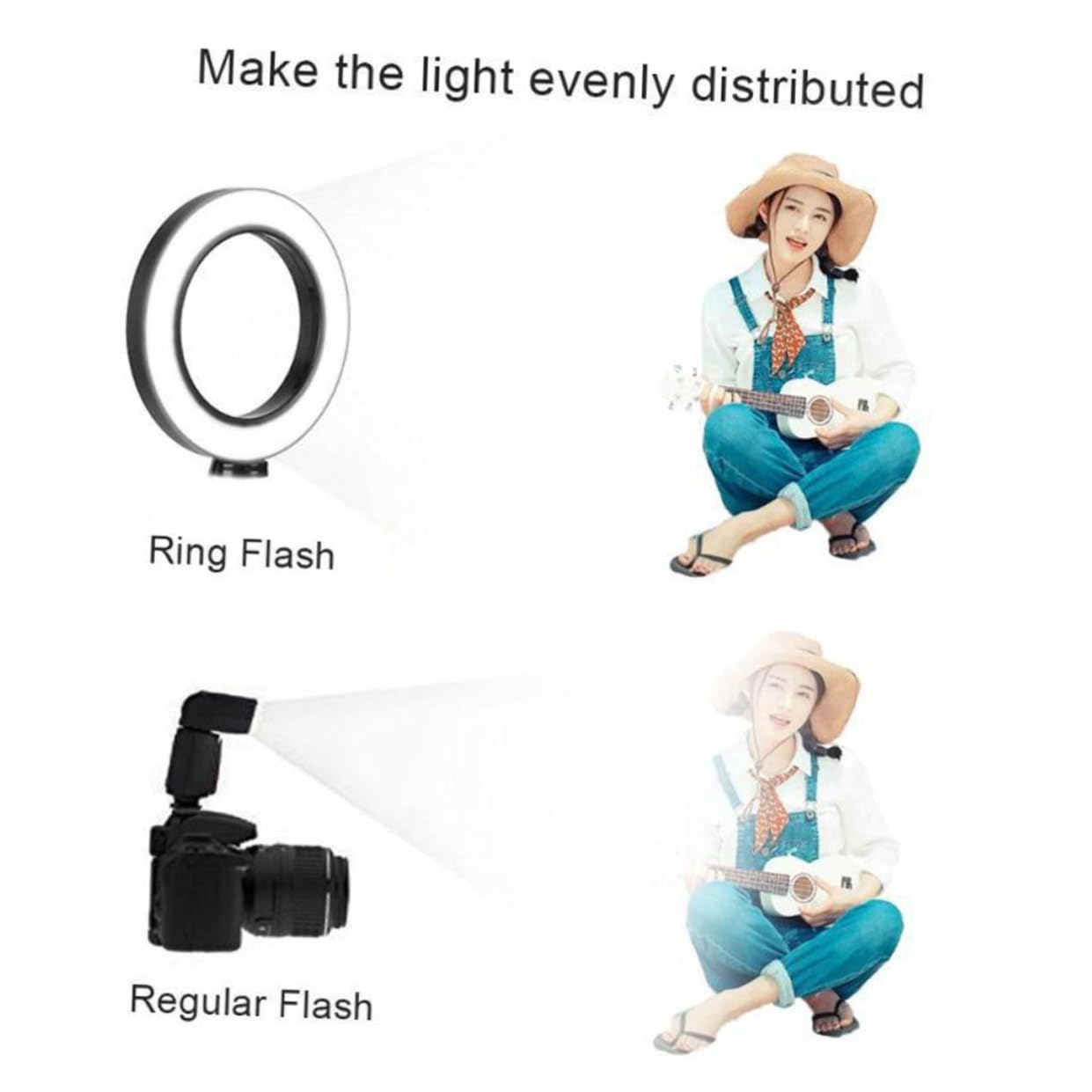 Sosoport Ringlicht Mit Stativ Und Led-licht Für Handy Dimmbares Selfie-ringlicht Mit Verstellbarer Handyhalterung Kompatibel Für Make-up Und Videoaufnahmen Bei Nacht