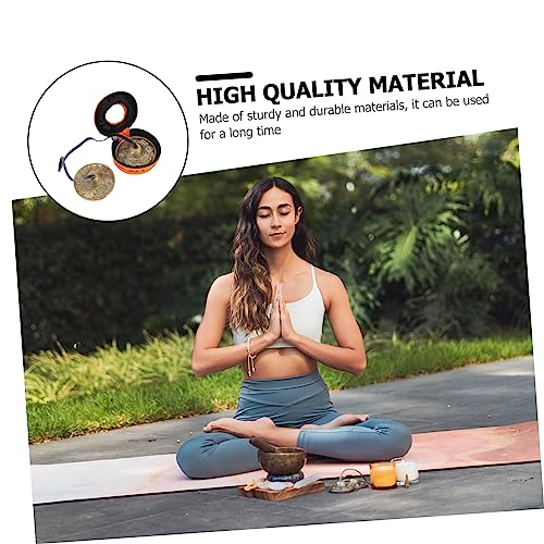 Abaodam 3 Pecas Sino Meditação Tocando Sino Tibetano Meditação Tingsha Sinos Cura Pratos Ioga Sino P