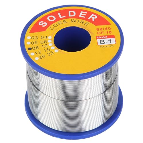 Soldering Tin Wire Premium Soldering Wire 63/37 Tin 0.6mm Flux Core Solder Reel, used in electronic appliances, circuit boards, and electronic devices (0.8mm)