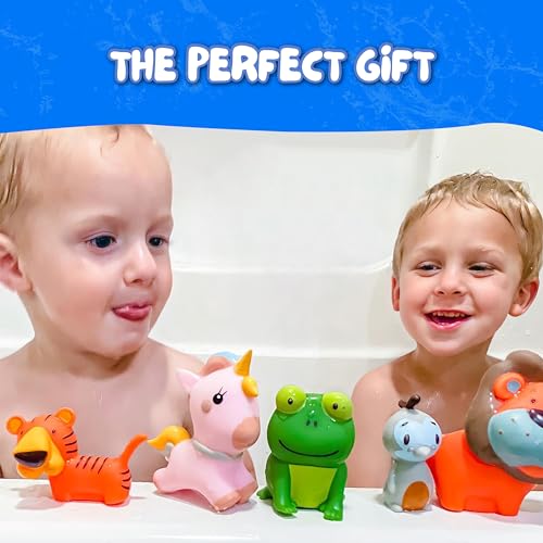 Mold Free Bath Toys for Babies and Toddlers, Animal No Hole Bath Toys, No Mold for Tub,Beach,Pool, BPA-Free, Dishwasher-Safe, Infant Bath Toys No Holes 0 1 3 6 12 18 Months - Image 5
