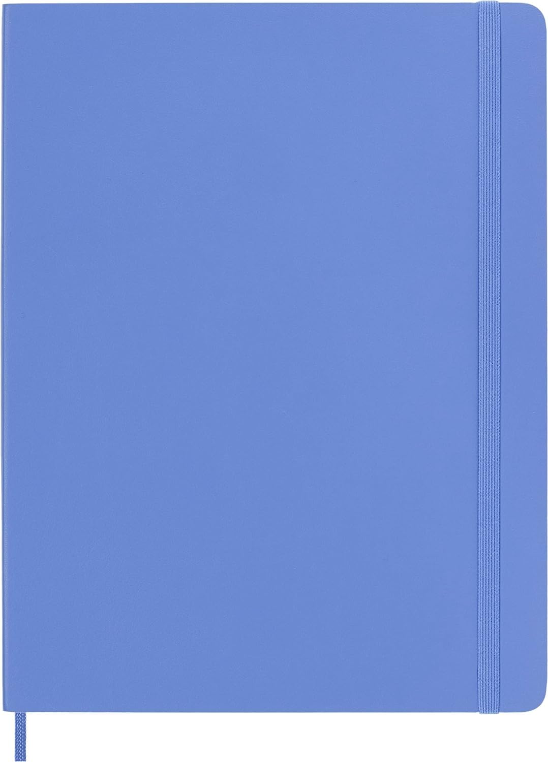 Moleskine Classic Notebook, Cuaderno con Páginas Blancas, Tapa Blanda y Cierre Elástico, Tamaño XL 19 x 25 cm, Color Azul Hortensia, 192 páginas