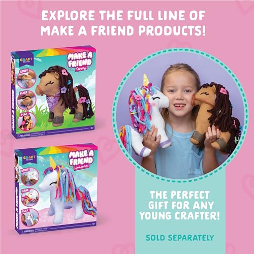 Craft- Tastic - Make a Friend Unicorn - Mini Sewing Kit, Arts and Crafts, Kids Crafts, Craft Kit Makes 1 Easy-to-Sew Stuffie with Accessories, Bonus Travel Tote Included Ages 6+ by Craft-tastic - Image 7