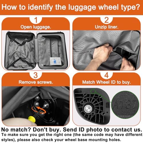 Wheels for Travelpro Luggage, Replacement Kit for Suitcase(6066-Single) — 사진 2