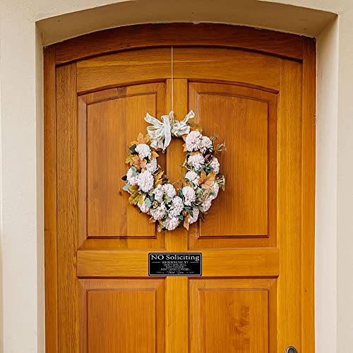 no soliciting sign for homeoffice modern design 9x4 inch acrylic sign self-adhesive