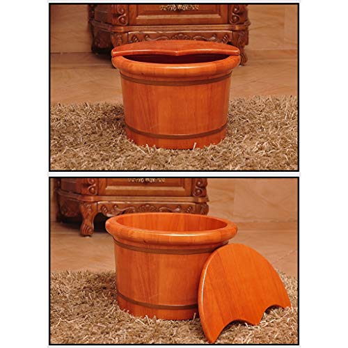 Bañera de pies de madera duradera oak 41 cm miniatura 2
