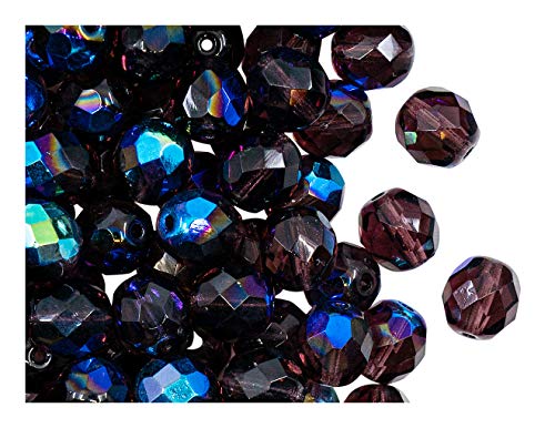 25pc Ceco Perle di sfaccettato vetro