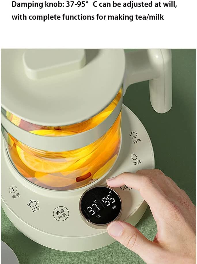 Hervidor eléctrico OLOTU 1.5L vidrio borosilicato miniatura 5