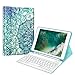 Produktbild Fintie Tastatur Hülle für iPad 9.7 2018 (6. Generation), Soft TPU Rückseite Gehäuse Keyboard Case mit eingebautem Pencil Halter, magnetisch Abnehmbarer QWERTZ Bluetooth Tastatur, smaragdblau